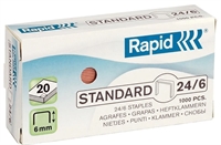 Hæfteklamme Rapid 24-6 Rapid, kobberovertrukket, 1000/pk.